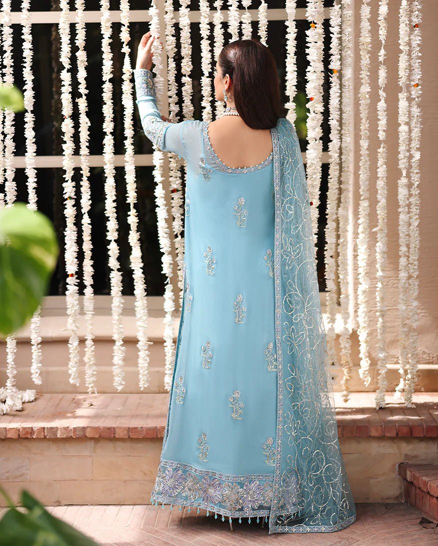 Roheenaz Aangan Chiffon Lehenga 3 Piece Unstitched Suit