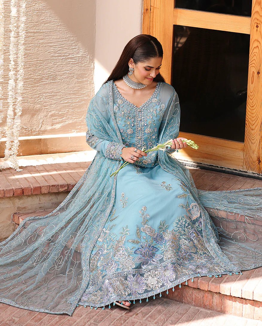 Roheenaz Aangan Chiffon Lehenga 3 Piece Unstitched Suit