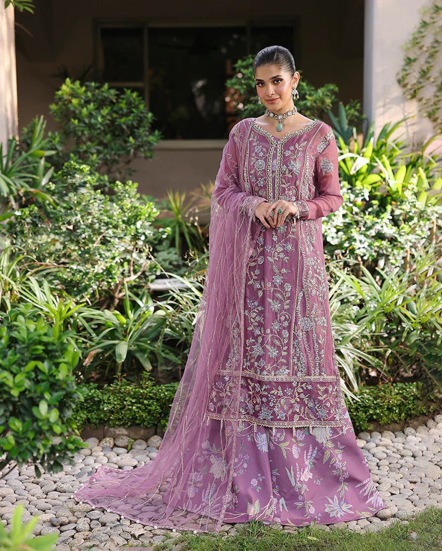 Roheenaz Aangan Luxury Chiffon 3 Piece Unstitched Suit