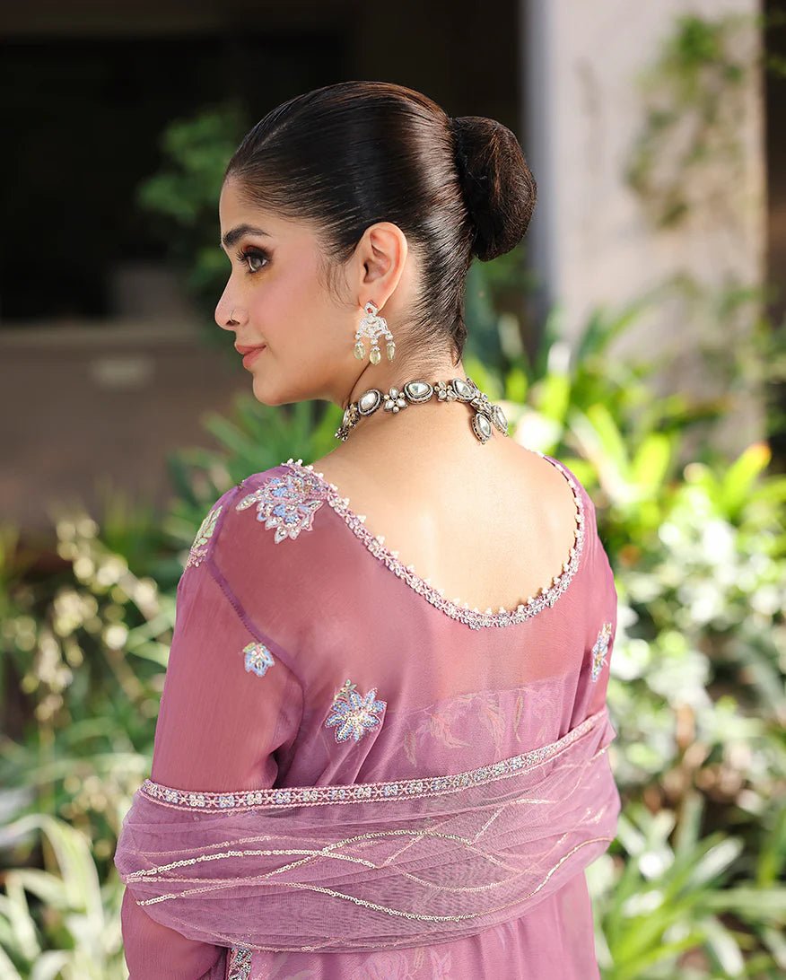 Roheenaz Aangan Luxury Chiffon 3 Piece Unstitched Suit