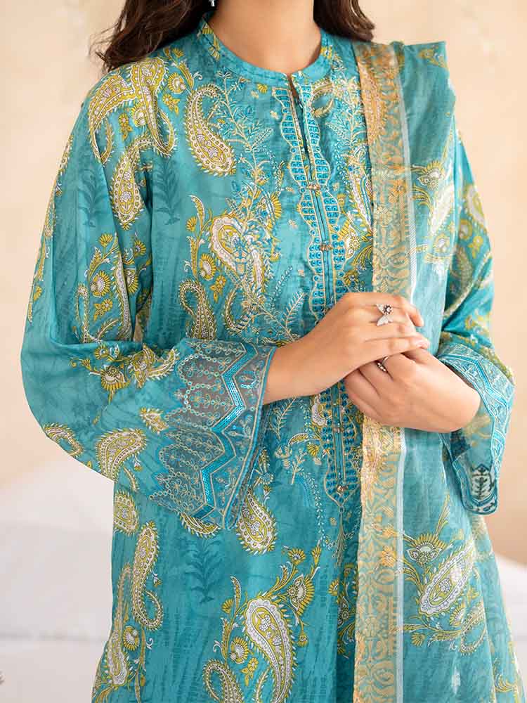 NOVA 3-Piece Unstitched Printed Lawn Embroidered Suit