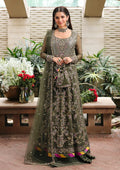 Roheenaz Aangan Green Chiffon Lehenga 3 Piece Suit