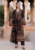 Zarqash  Black 3 Piece Unstitched Embroidered Lawn Suit
