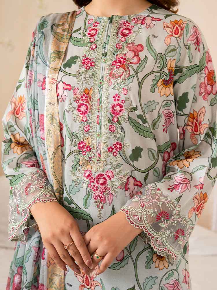 NOVA 3-Piece Unstitched Printed Lawn Embroidered Suit