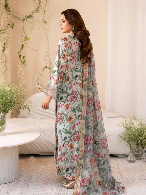 NOVA 3-Piece Unstitched Printed Lawn Embroidered Suit