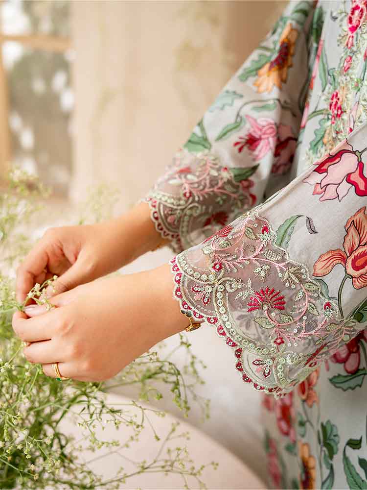 NOVA 3-Piece Unstitched Printed Lawn Embroidered Suit