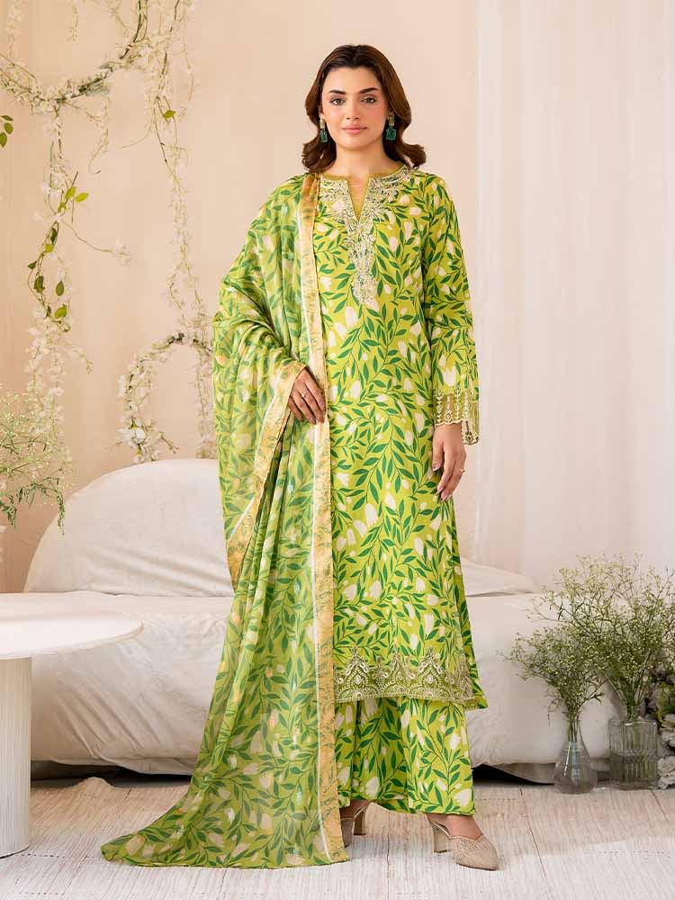 NOVA 3-Piece Unstitched Printed Lawn Embroidered Suit
