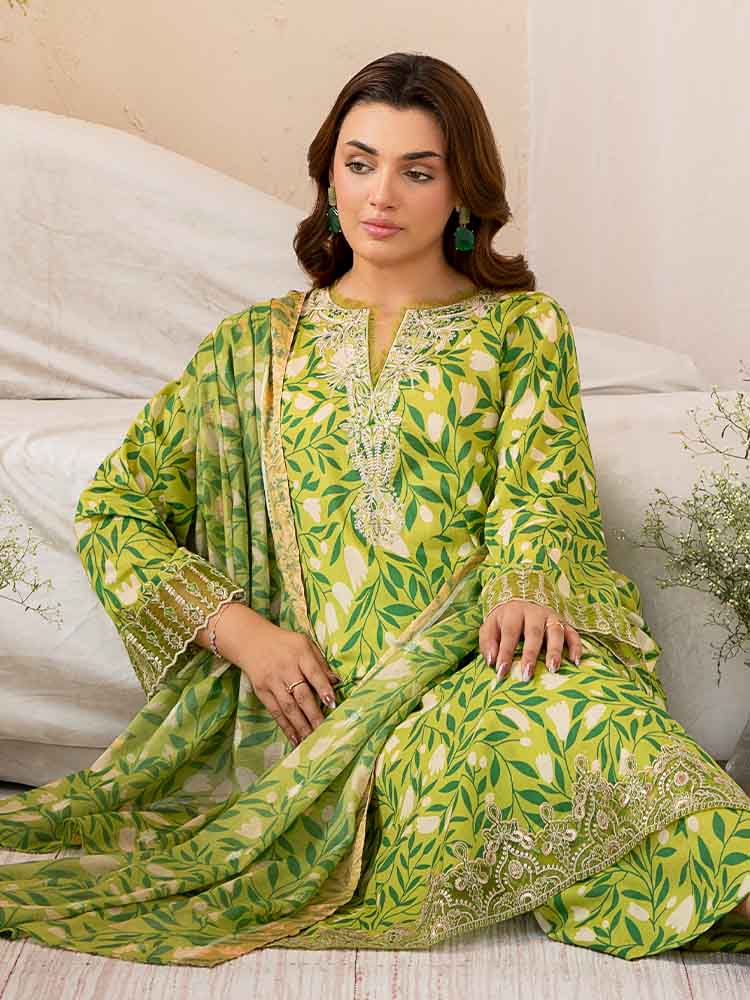 NOVA 3-Piece Unstitched Printed Lawn Embroidered Suit