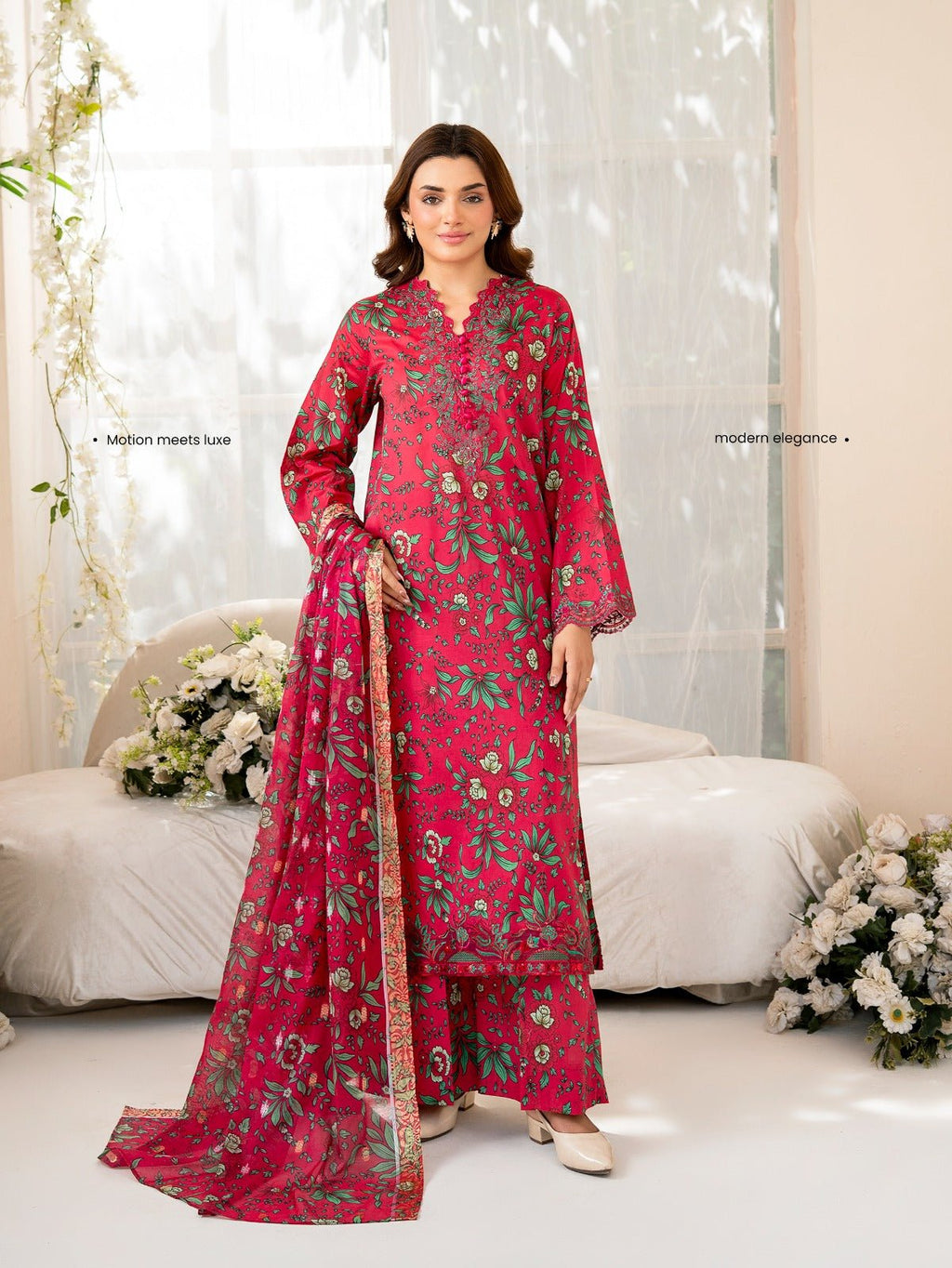 Gull Jee by NOVA Embroidered 3 Piece Unstitched Lawn Suit