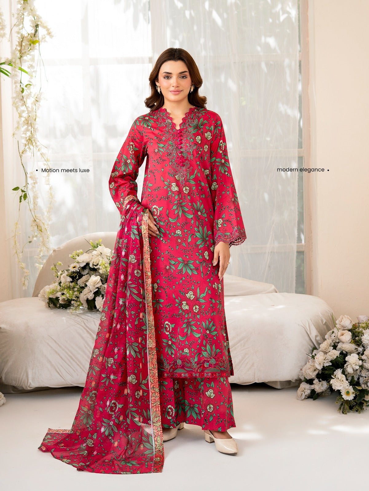 Gull Jee by NOVA Embroidered 3 Piece Unstitched Lawn Suit